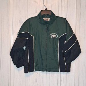 NFL Brand Embroidered New York Jets Kids Windbreaker Size 4 (Early 2000's)